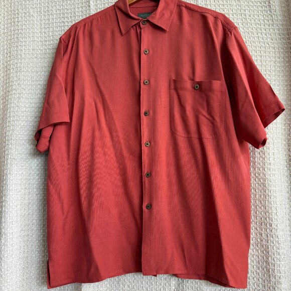 Van Heusen Silk Short Sleeve Shirt - Picture 1 of 3